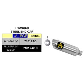 ARROW Thunder Terminal Kit Aluminum with Catalytic Collector Kit for Yamaha MT-09