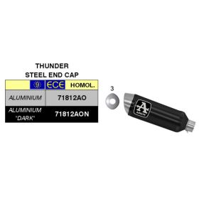 ARROW Thunder Dark Aluminum Tail Kit with Catalytic Collector Kit Yamaha Tracer 900
