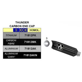 ARROW Thunder Carbon Auspuffkit mit Endkappe und Katalysator-Sammelkit für Yamaha MT-09