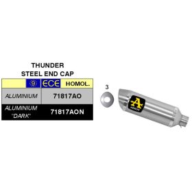 ARROW Thunder Aluminium-Endkappen-Kit mit Katalysator-Kit für Yamaha Tracer 700