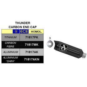 ARROW X-Kone Dark End Canister Kit mit Katalysator-Kollektor-Kit für Yamaha Tracer 700