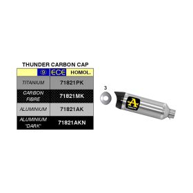 ARROW Thunder Endkappen-Kit und Katalysator-Kit für Honda CB 650 F
