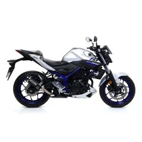 Échappement Slip-On ARROW Street Thunder en aluminium noir et embout pour Yamaha MT-03