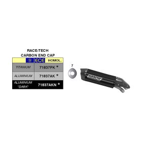 Échappement ARROW race-tech slip-on en aluminium noir et capuchon en carbone BMW S 1000 XR