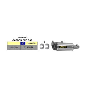 Échappement slip-on ARROW en titane avec embout en carbone pour Ducati 1299 Panigale