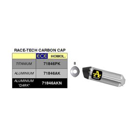 Race-Tech ARROW titanium End Cap Kit with carb cover and fitting for Suzuki SV 650