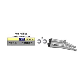 Marmitta slip-on ARROW pro-racing nichrom con fondello per Triumph Speed twin 1200