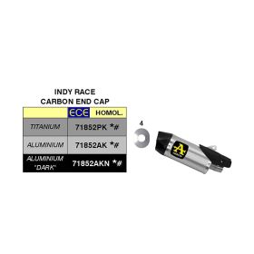 Silencieux ARROW Indy en aluminium avec embout en carbone pour Yamaha MT-10
