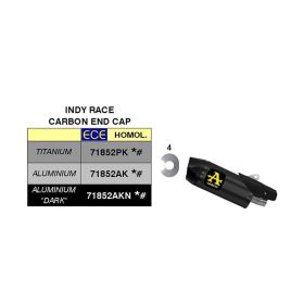 Marmitta slip-on ARROW indy race alluminio scuro con fondello carby per Yamaha Mt-10