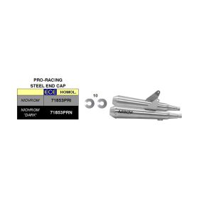 Marmitta slip-on ARROW pro-racing nichrom scuro per Triumph Bonneville t100