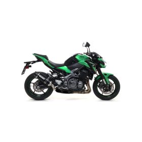 Marmitta slip-on ARROW race-tech omologata alluminio scuro e fondello per Kawasaki Z 900 e