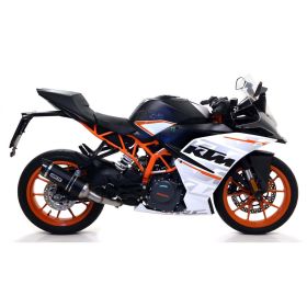 Marmitta slip-on ARROW thunder alluminio scuro con fondello carby per KTM Rc 125