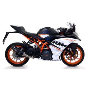 ARROW Thunder Slip-On Auspuff Dunkel Aluminium mit Carby Endkappe für KTM RC 390