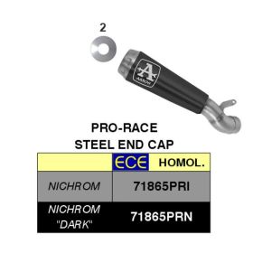 ARROW Pro-Race Nichrom Dark Endkappen-Kit mit Stecker für Ducati Scrambler 800 Desert Sled
