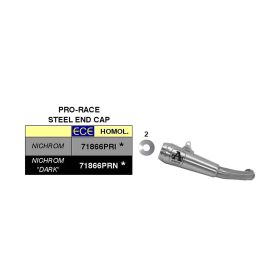 Échappement ARROW pro-race dark nichrome slip-on pour KTM Duke 125