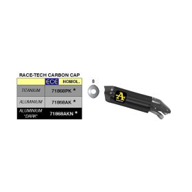 Marmitta slip-on ARROW race-tech alluminio scuro con fondello carby per BMW S 1000 rr