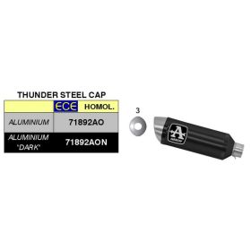 Kit silencieux ARROW Thunder Dark aluminium et kit collecteur catalytique Honda CBR 650 R