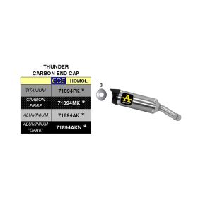 Silencieux ARROW street thunder slip-on aluminium et capuchon de carburateur Yamaha YZF R3