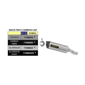 Échappement ARROW race-tech slip-on en aluminium et capuchon en carbone Kawasaki Zx-6r 636