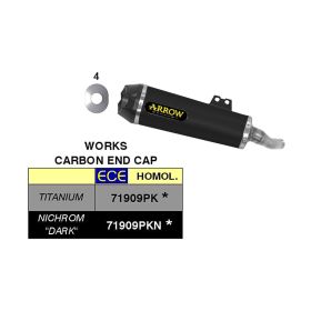Marmitta slip-on ARROW works nichrom scuro con fondello carby per Benelli 502 c