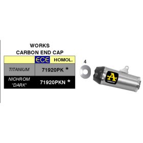 Marmitta slip-on ARROW Works in titanio con fondello e kit collettori per Yamaha Tracer 7