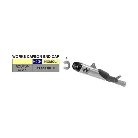 Marmitta slip-on ARROW works in titanio con fondello carby per Honda Cbr 1000 rr-r