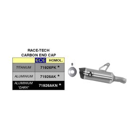 Marmitta slip-on ARROW race-tech titanio con fondello carby per BMW S 1000 xr