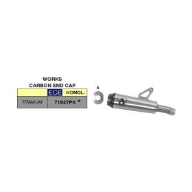 Échappement ARROW en titane avec embout en carbone pour BMW S 1000 XR