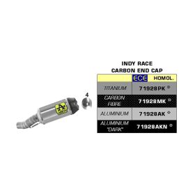 ARROW Indy-Rennen Titan Slip-On Auspuff mit Endkappe und Verbindung für Kawasaki ZX-10RR