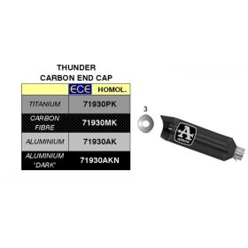 ARROW Thunder Carbon Terminal Kit mit Endkappe und Katalysator-Kollektor-Kit Yamaha MT-07