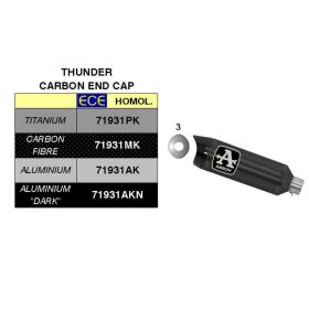 ARROW Thunder Carbon Terminal Kit mit Endkappe und Katalysator-Sammler-Kit Yamaha MT-09