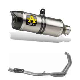 Marmitta slip-on ARROW Thunder e fondello e kit collettori catalitico Yamaha TRACER 9 GT