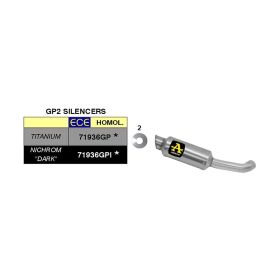 Silencieux ARROW gp2 à emboîter pour KTM Duke 390