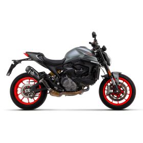 Silencieux Slip-On ARROW Indy Race en aluminium noir avec embout pour Ducati Monster 937
