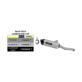 Marmitta slip-on ARROW race-tech alluminio con fondello per CF Moto 800 mt sport touring
