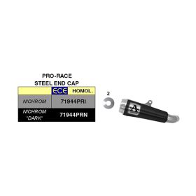 Marmitta slip-on ARROW pro-race nichrom scuro per Benelli Leoncino 800
