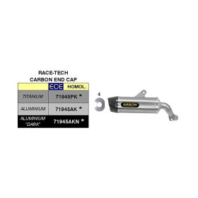 Échappement slip-on en aluminium ARROW indy-race avec embout pour Kawasaki Versys 1000