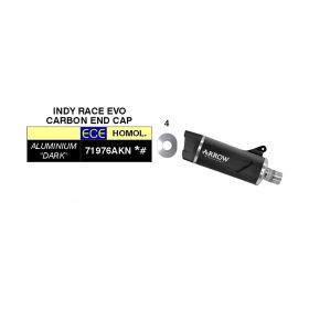 ARROW Indy Race Slip-On Exhaust Dark Aluminum with Carbon End Cap for Yamaha MT-10