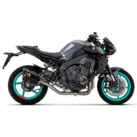 ARROW Indy Race Slip-On Exhaust Dark Aluminum with Carbon End Cap for Yamaha MT-10