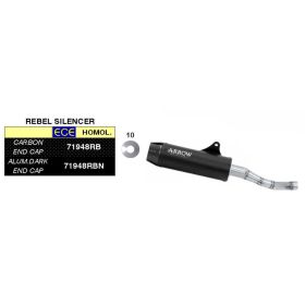 ARROW Rebel Endkappen-Kit und Carbon-Saitenhalter mit Katalysator für Yamaha XSR 125