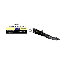 ARROW x-kone dark silencieux slip-on pour Kawasaki Z 125