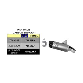 ARROW Indy-Race Slip-On-Auspuff aus Titan mit Endkappe für Moto Guzzi V100 Mandello