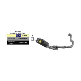 Komplette ARROW Auspuffanlage aus dunklem Nichrom mit Vergaserabdeckung für Suzuki Gsx-8r