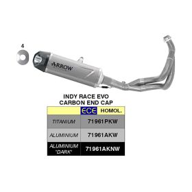 Échappement complet aluminium ARROW Indy Race Evo et couvercle carburateur Kawasaki Z 650