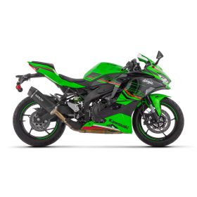 Marmitta slip-on ARROW indy race evo alluminio scuro e fondello per Kawasaki Zx-4r