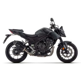 Marmitta slip-on ARROW indy race evo alluminio scuro e fondello per Honda Cb 500 hornet