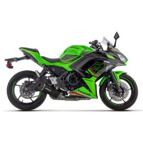 ARROW Komplettauspuff homologiert Indy Race Evo in dunklem Aluminium Kawasaki Ninja 650