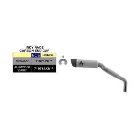 Marmitta slip-on ARROW indy race titanio con fondello carby per Honda Cbr 600 rr