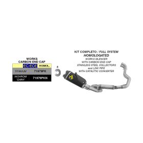 Échappement nichrom noir ARROW complet avec capuchon de carburateur pour Suzuki Gsx-8r