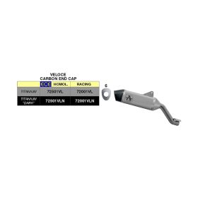 ARROW Dunkel-Titanium Slip-On Auspuff für Ducati Multistrada V4 1100